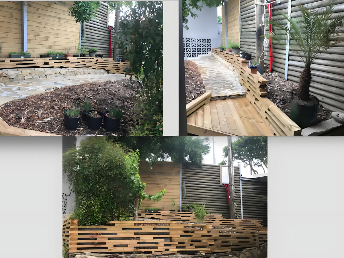 Exterior hardwood deck and landscaping — Frenchy Home Solutions South Grafton
